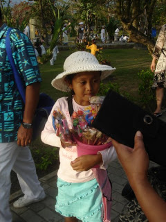 Verkoopstertje bij de Tanah Lot op Bali