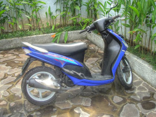 Bromfiets voor Guesthouse Ubud Bali