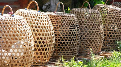 Baskets near Villa Sabandari, one of the newest design villas with spa in Bali